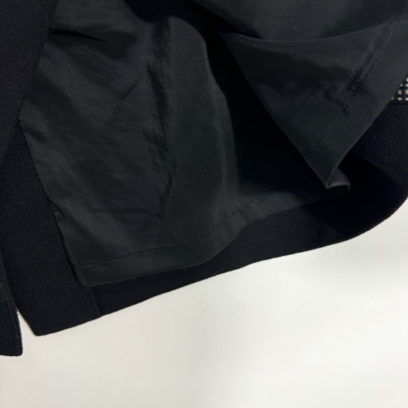 Talbots Women’s Size 12 Large Black White Tweed Front Solid Back Pencil Skirt - Picture 3 of 7